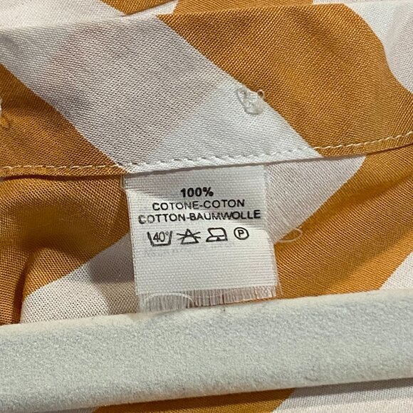 Etro BOLD STRIPE - Butterscotch Gold & White Long Sleeve Button Down - Picture 12 of 13